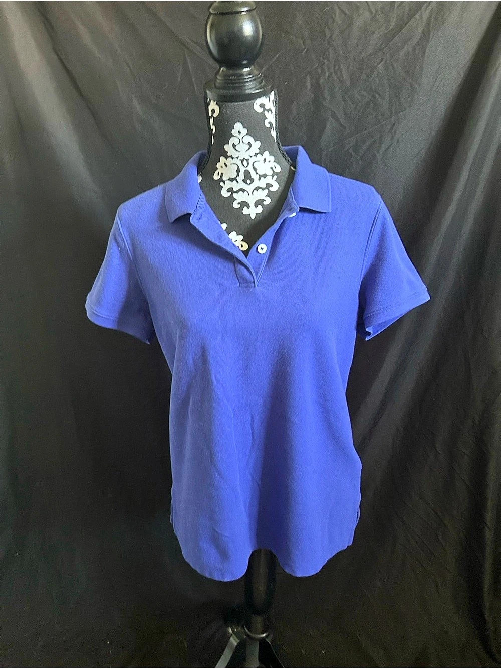 L.L.Bean Slightly Fitted Performance Polo in Blue Size Medium